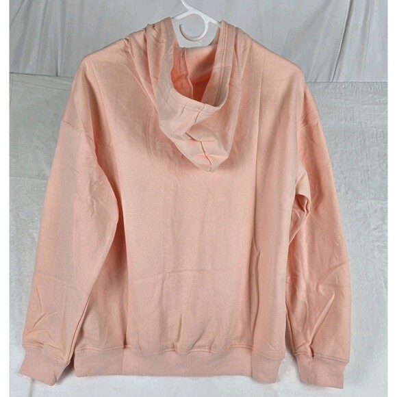 Sweatshirt Hoodie Women Small Peach Kangaroo Pockets Long Sleeve Pullover - Picture 3 of 9